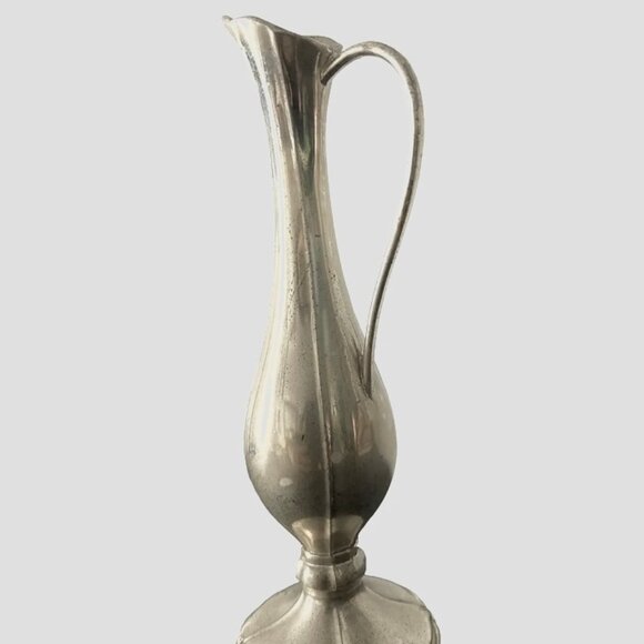 Other - Silver metal rosebud vase with handle - HOME Decor